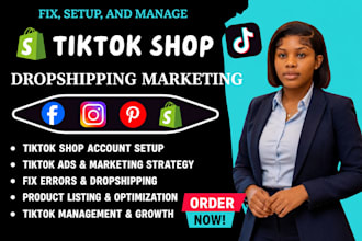 setup tiktok shop fix tik tok dropshipping shop marketing tiktok shop ads