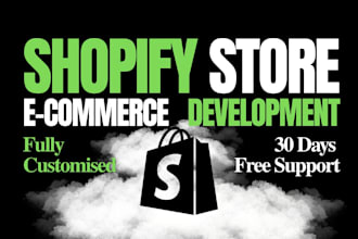 build a shopify e commerce website development, with shopify e commerce seo