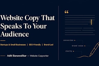 write SEO friendly website copy