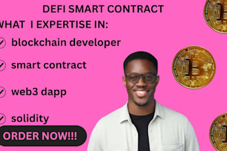 develop a professional defi dapp with smart contracts