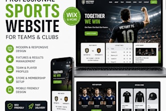 design sports club website football baseball cricket basketball soccer team