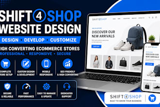 design develop customize shift4shop shopwired ecwid big cartel 3dcart website