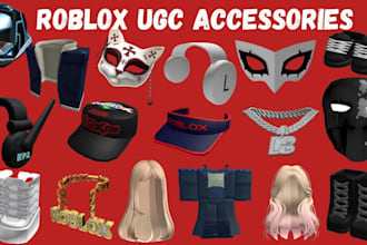 create custom roblox ugc accessories hats, hair, mask, chain, and avatar items
