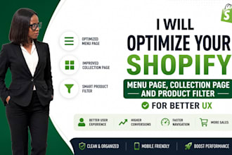 optimize your shopify menu page collection page and product filter for better UX