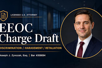 draft your eeoc charge for workplace discrimination retaliation as an attorney