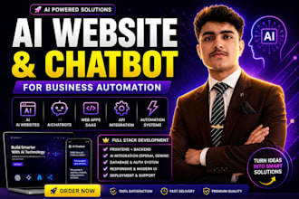 develop ai website, ai chatbot, ai web application for your business