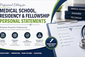 edit medical school residency and fellowship personal statements