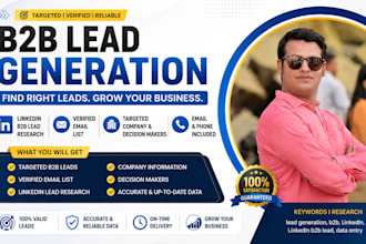 provide b2b linkedin leads generation, email list building,