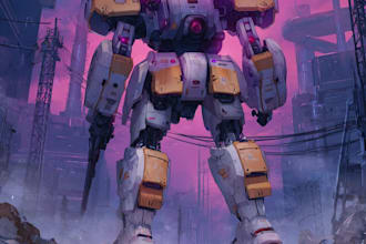 draw or design mechs robots concepts