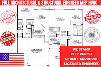 engineered drawing structural engineer, mep hvac, plumbing pe stamp wa ca md