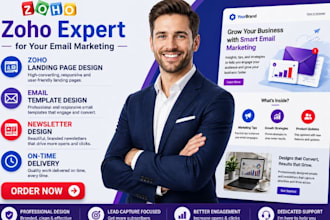 design zoho landing page zoho newsletter email campaign and fix issues