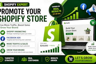 run facebook ads,ig ads and shopify marketing to boost sales