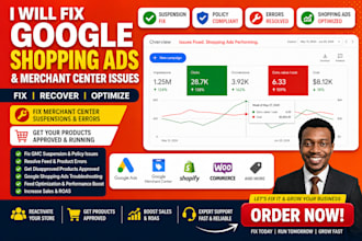 setup and fix google shopping ads campaign