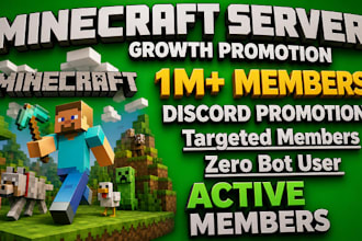 do discord server promotion, discord advertising, minecraft, fivem server promot