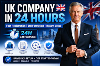 register UK company within 24 hours ltd company formation and incorporation