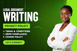 write privacy policy and terms and conditions for your website or app