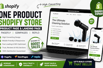 build one product shopify store and high converting product page