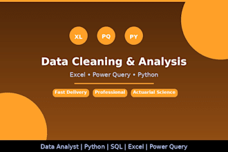 do data cleaning and analysis using excel, power query and python