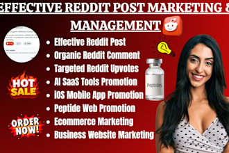 do organic reddit post for ai saas automation business website peptide promotion