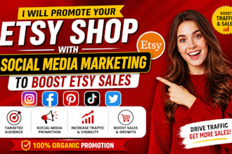 do etsy shop promotion with social media marketing to boost etsy sales