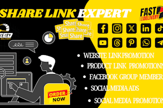 share promote website music product link to 800k facebook group and social media