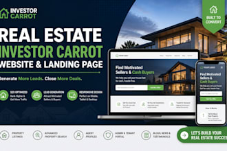 build stunning real estate website with idx features, investor carrot website