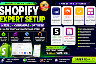 shopify matrixify tiny SEO smile loyalty instafeed secction store powerful form
