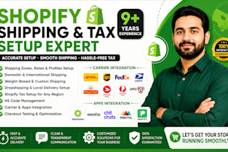 set up a shopify shipping and tax
