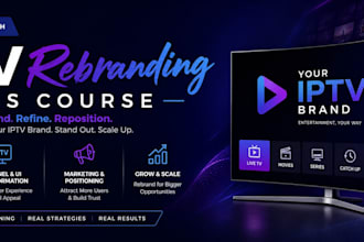teach you rebranding course iptv with tutorial, training iptv