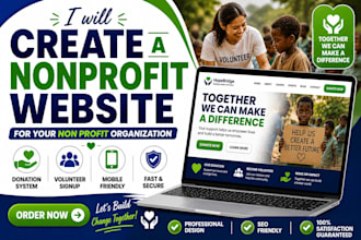 create nonprofit website for your non profit organization