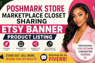 setup poshmark closet sharing etsy banner product listing