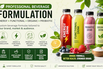 formulate beverages, energy and functional drink, organic drink, probiotic drink