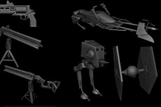 do 3d models, assets, guns, cars for roblox, ue, unity games