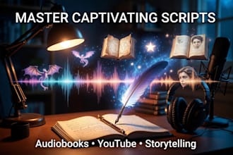 write a professional audiobook or script with engaging storytelling