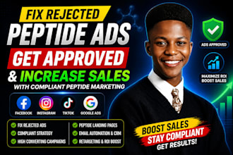 fix or setup peptide ads peptide marketing facebook peptide ads, tiktok ads