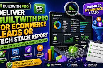 deliver builtwith pro for ecommerce leads or tech stack report