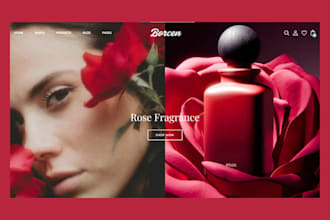 design perfume store perfume website perfume shopify store
