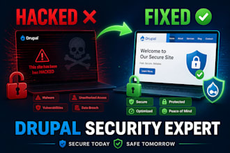 clean, fix and secure your hacked drupal website immediate response now
