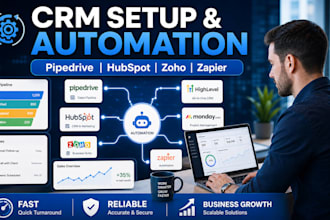 set up and automate pipedrive hubspot zoho and zapier automation