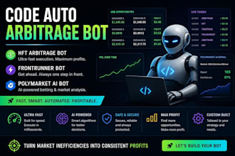 code auto arbitrage bot, hft arbitrage bot, frontrunner bot, polymarket ai bot