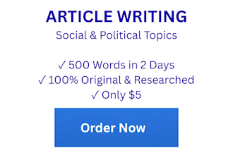 write engaging articles and blog posts on social and political topics