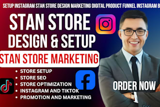 setup instagram stan store design marketing digital product funnel instagram bio