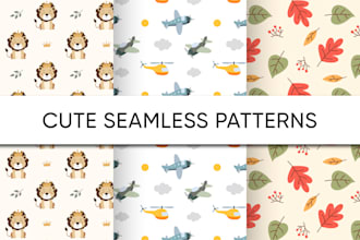 design cute, seamless vector patterns
