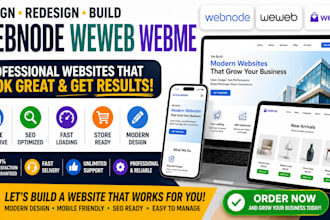 design webnode redesign weweb website build webme store mobile responsive SEO