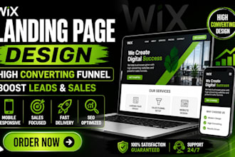 design wix landing page wix sales funnel high converting wix website