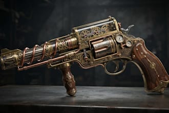 create realistic 3d gun models, weapon assets, props, and cosplay designs