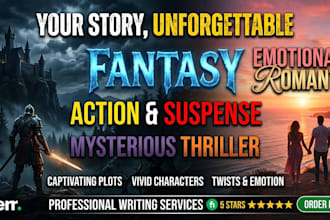 write immersive fantasy or action stories and scenes
