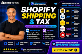 setup shopify shipping and shopify tax for domestic and international