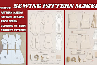sew custom clothing patterns, instruction and garments with perfect finishing