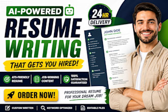 write a professional ai powered resume and cover letter